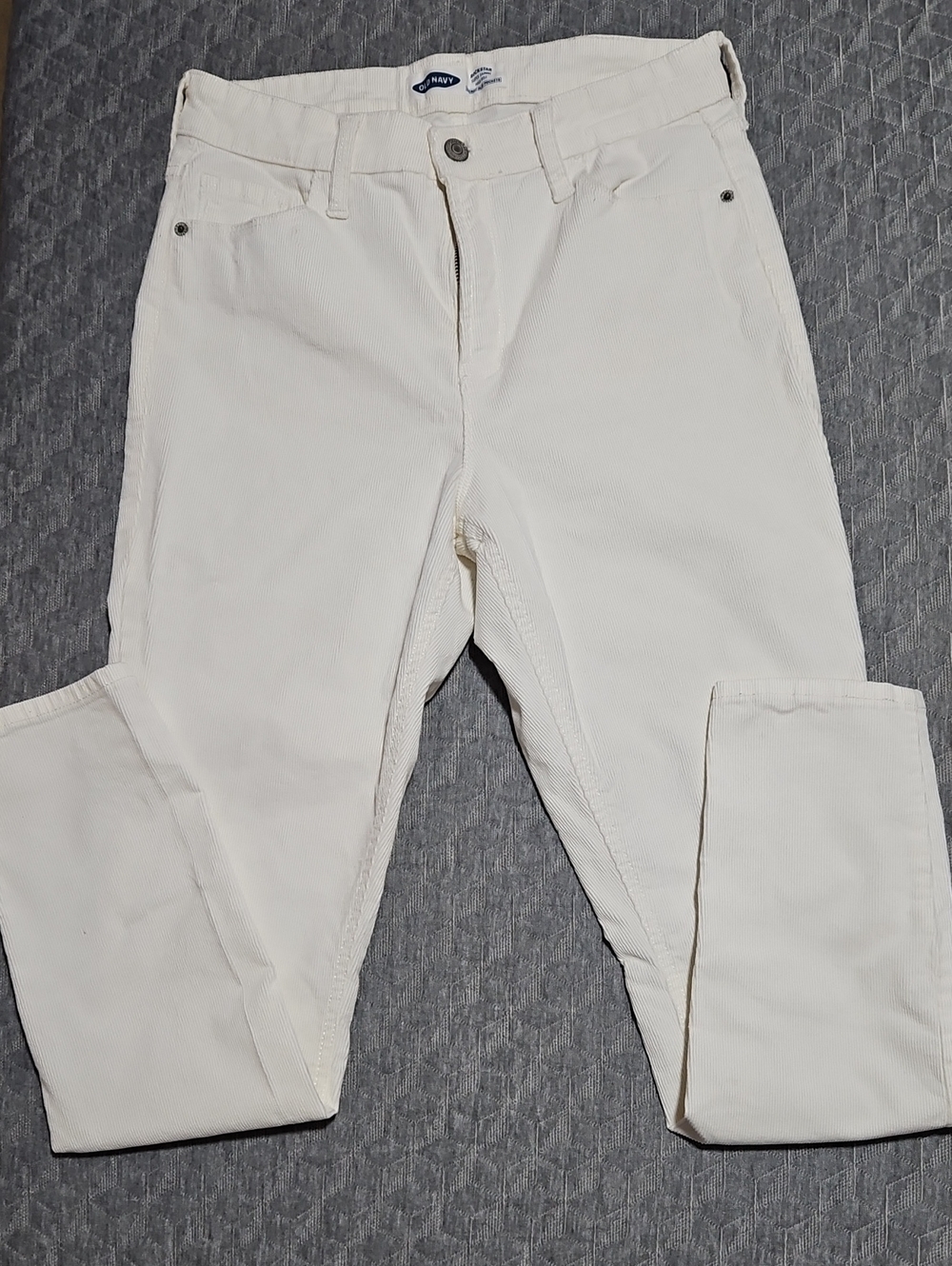 Old Navy Women's Corduroy Super Skinny, High Rise Jeans in White